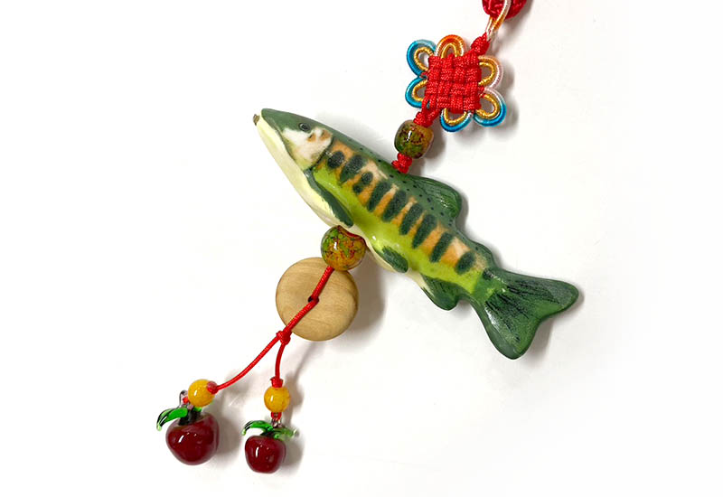葉佳讓 平安鮭 平安歸來 掛飾 吊飾 台灣木雕 decoration